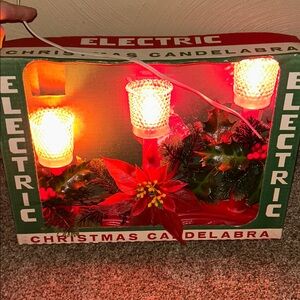 New in Box Vintage Electric Candelabra 3 Light Set-Window